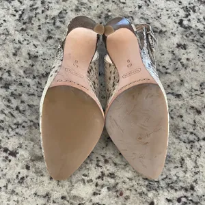 Coach Slingback Pumps Womens 6.5B Snakeskin Embossed Leather Pointed Toe Heels thumbnail 8