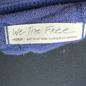 Free People We The Free‎ Blue Patchwork Slouchy Pullover Top Womens Medium Boho thumbnail 7