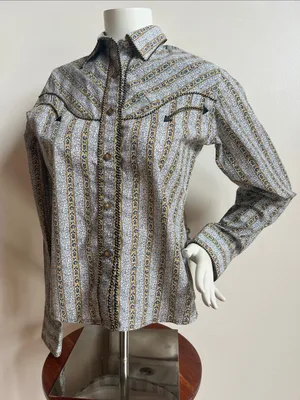 Panhandle Slim Western Shirt with snaps southwestern cattle rustler Bull riding thumbnail 1