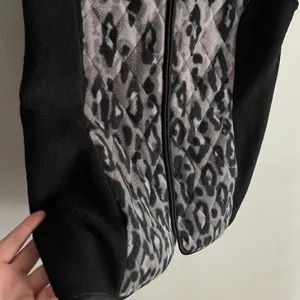 Bob Mackie Leopard Print Vest XS Black Gray Animal Print Zip Up Y2K thumbnail 4