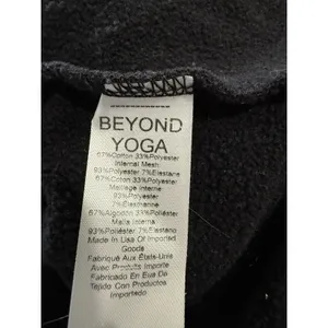 Beyond Yoga Women's Black Cropped Hoodie Sweatshirt Size‎ Medium Flaw thumbnail 5