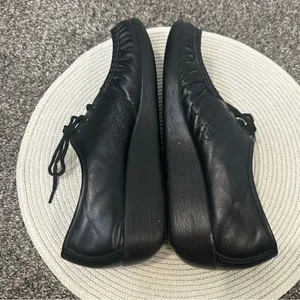 SAS Bounce Comfort Wedge Black Leather Handsewn‎ Walking Shoes Women Sz 11M thumbnail 7