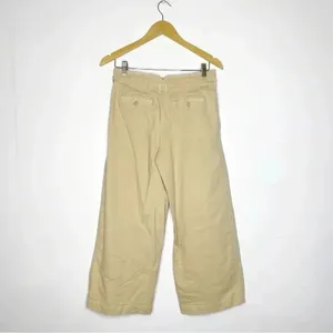 Maeve Anthropologie High-Waisted Wide-Leg Culottes Pants Khaki Crop Size 2 thumbnail 7