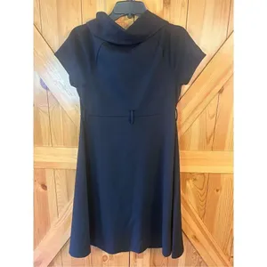 Gap Maternity Small Black Dress Cowl Neck Short Sleeve Nwt (4202) thumbnail 4