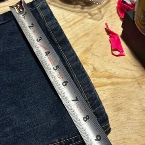 90s boohoo‎ flare jeans high rise dark wash size 6 thumbnail 5