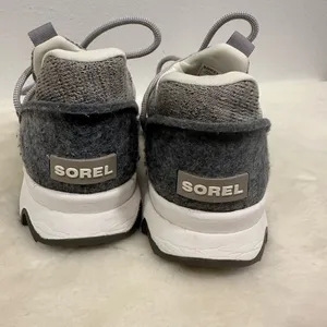 Sorel kinetic impact Women's Light Gray Knit Athletic Sneakers Size 8 thumbnail 4