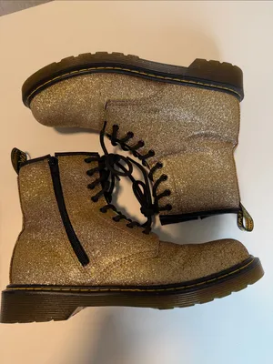 Dr. Martens Gold Delaney Glitter Boot sz 7 thumbnail 5