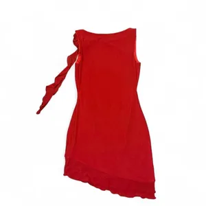 Princess Polly Lorello mesh Mini Dress Red with rose detail thumbnail 5