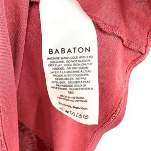 Babaton‎ size small racer back tank top pink red with pocket on front sueded thumbnail 5