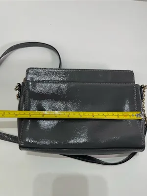 Kate Spade New York Gray Small Leather Crossbody Bag Outside Pocket Coquette thumbnail 3