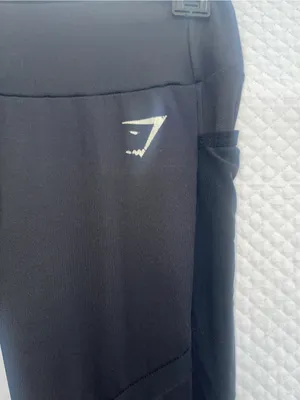 Gymshark Black Mesh Panel Leggings Women’s Small Athletic Workout Yoga Pants thumbnail 2