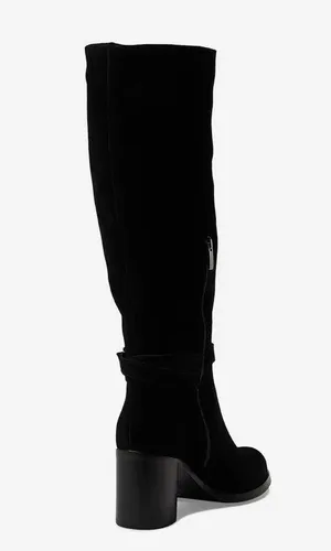 NWT La Canadienne Paul Buckled High Heel Boots, Black Size 7.5M New in Box $650 thumbnail 5