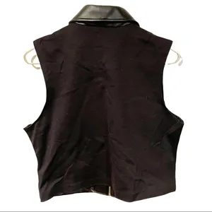 Marsh Landing‎ Womens Large Vegan Faux Leather Quilted Sleeveless Vest thumbnail 5
