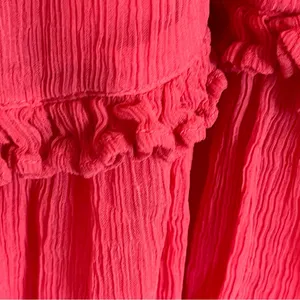Women’s Sundance Monaco Meetup Sundress Coral Lined Flutter Sleeve‎ Size Small thumbnail 2
