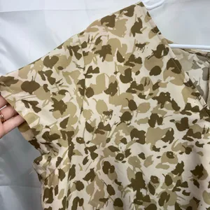 Vintage BLAIR women's beige floral v-neck loose‎ relaxed zip ankle modest dress thumbnail 2