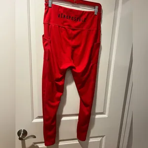 XL Aeropostale Women's Red gym leggings thumbnail 2