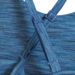 Outdoor Voices Womens Tank Top Shirt Blue Spaghetti Strap Stretch Cross Back XS thumbnail 4