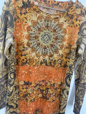 Vintage Y2K Whimsical Fairycore Long Sleeve Shirt Size Medium Rhinestone Boho thumbnail 11