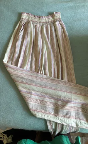 Linen striped pants thumbnail 1
