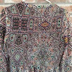 Maeve by Anthropologie Tiled Amethyst Dress Small Boho thumbnail 7