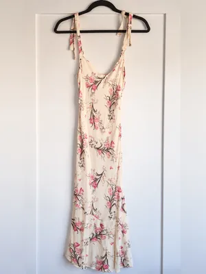 Reformation Christianna Dress Leila Floral Tie Strap Midi XS thumbnail 5