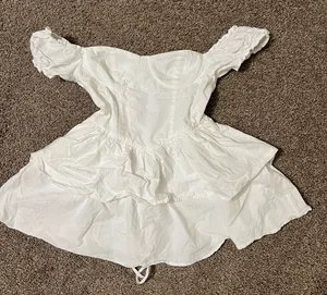 Ruffle Mini Skirt Corset Dress Mini Dress Off Shoulders Dress Slim Dress Summer thumbnail 1