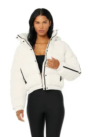 Alo Yoga Aspen Love Puffer Jacket Ivory M thumbnail 1