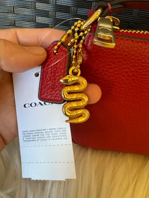 Coach CZ930 New Year Nolita 19 With Snake Charm Refined Pebble Leather Gold/Ruby thumbnail 5
