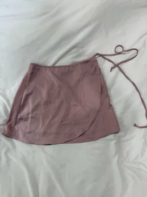Francesca's Light Pink Wrap Skirt thumbnail 2