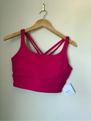 Lululemon Energy Longline Bra Medium Support, B-D Cups Passionate Size 12 thumbnail 2