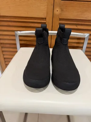 Vessi Weekend Chelsea Boots Waterproof Black Knit Slip On Sneaker Shoes W6 thumbnail 5
