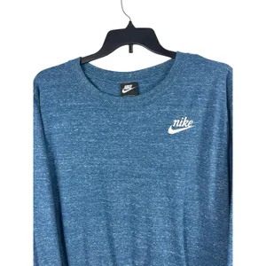 Nike Women’s 2X Blue Lightweight Pullover Sweatshirt Swoosh Logo Athleisure thumbnail 2