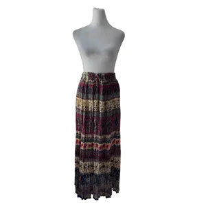 Indian Elephant + Antelope Elastic Waist Maxi Skirt thumbnail 3