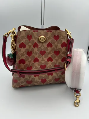 Coach Willow Bucket Bag In Signature Canvas With Heart Print thumbnail 2