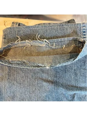 Vintage 90s Y2K Lee Riders Straight Leg Jeans Buckle Detail Light Wash HEMMED 16 thumbnail 9