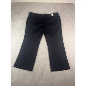 NWT Abercrombie Women's 18/34 Black Tailored Straight Dress Pants Curve Love thumbnail 3