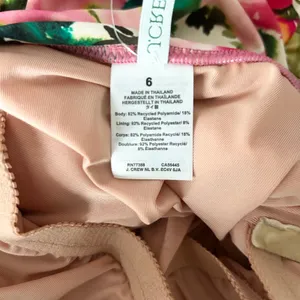 NEW J.Crew One-Piece Ruched Swimsuit Floral Pink Tie Shoulder Size 6 thumbnail 6