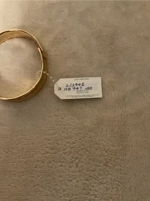 Polished Gold Cuff Bracelet with Subtle Hammered Texture thumbnail 8