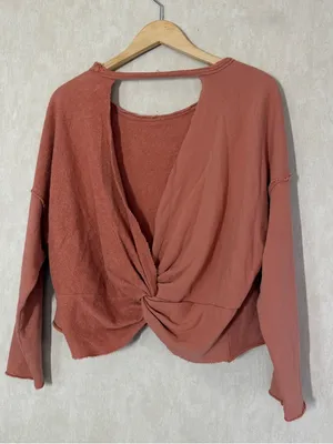 aerie Women’s Weekend Pretty Back Sweatshirt Longsleeve in Clay S thumbnail 6