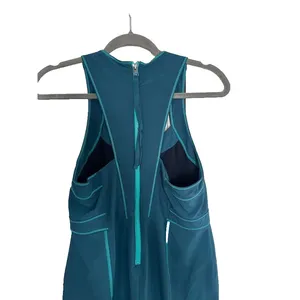 Title Nine Blue Green Athletic Outdoor Zip Pockets Tank Dress Size 8 Golf Tennis thumbnail 4