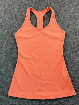 Nike Coral Ribbed Racerback Athletic Tank Top Size Small Yoga Workout thumbnail 1