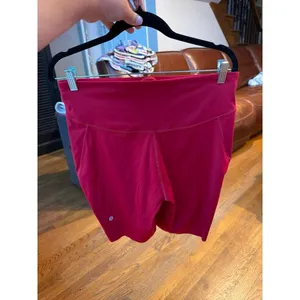 Lululemon Base Pace High-Rise Short 8" Dark Red women's 14 thumbnail 2