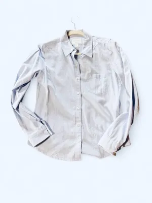 Forever 21 LA*CA Label Blue Button Up Blouse Sz S thumbnail 3