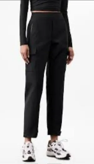 Athleta Pants Womens 12 Black Cargo Stretch Joggers Athletic Outdoor Zip Pocket thumbnail 1