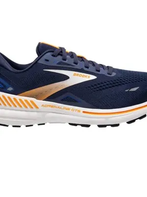 Brooks Men's Navy and Orange Adrenaline GTS Running Sneaker Size 8 thumbnail 2
