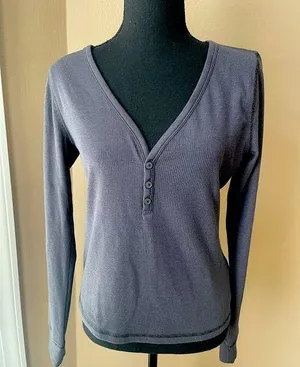 Fabletics Women’s Waffle Henley Long Sleeve Shirt thumbnail 1