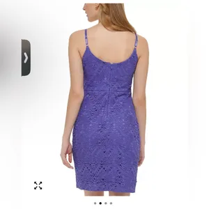 GUESS Purple Lace‎ Sheath Dress Size 6 NWT thumbnail 2