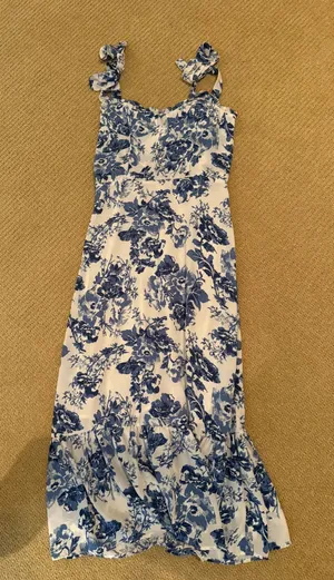 AQUA Dress Blue Floral thumbnail 1