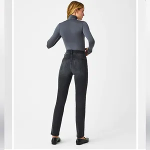 Spanx Straight Leg Jeans, Black thumbnail 5