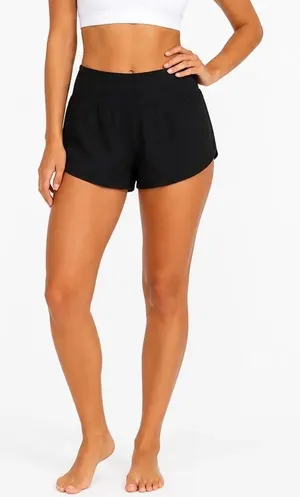 Zyia Active Running Shorts Womens Medium Black Athletic Curved Hem Excellent thumbnail 1